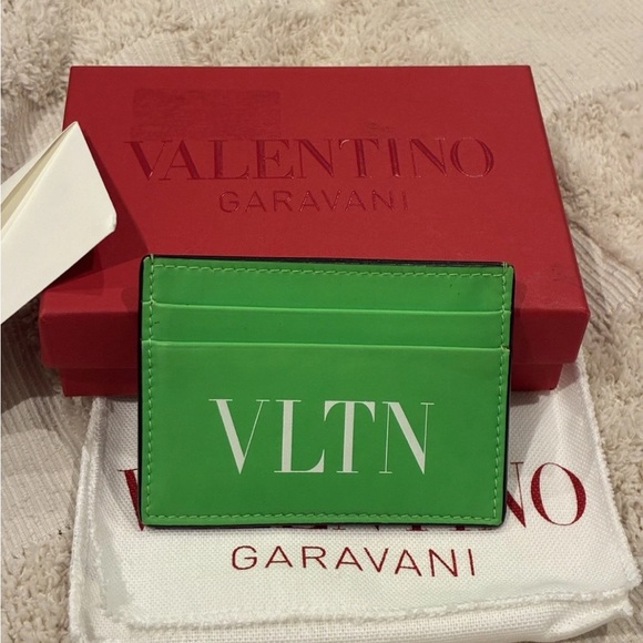 Valentino Garavani VLTN Green Card Case vguc fully inclusive - Picture 8 of 14